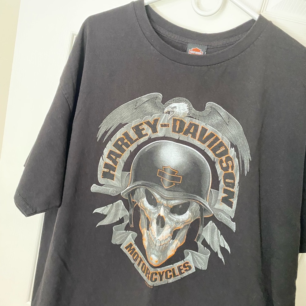 Harley-Davidson Men’s Black Graphic T-Shirt, Military, Baghdad, Iraq, Size XXL